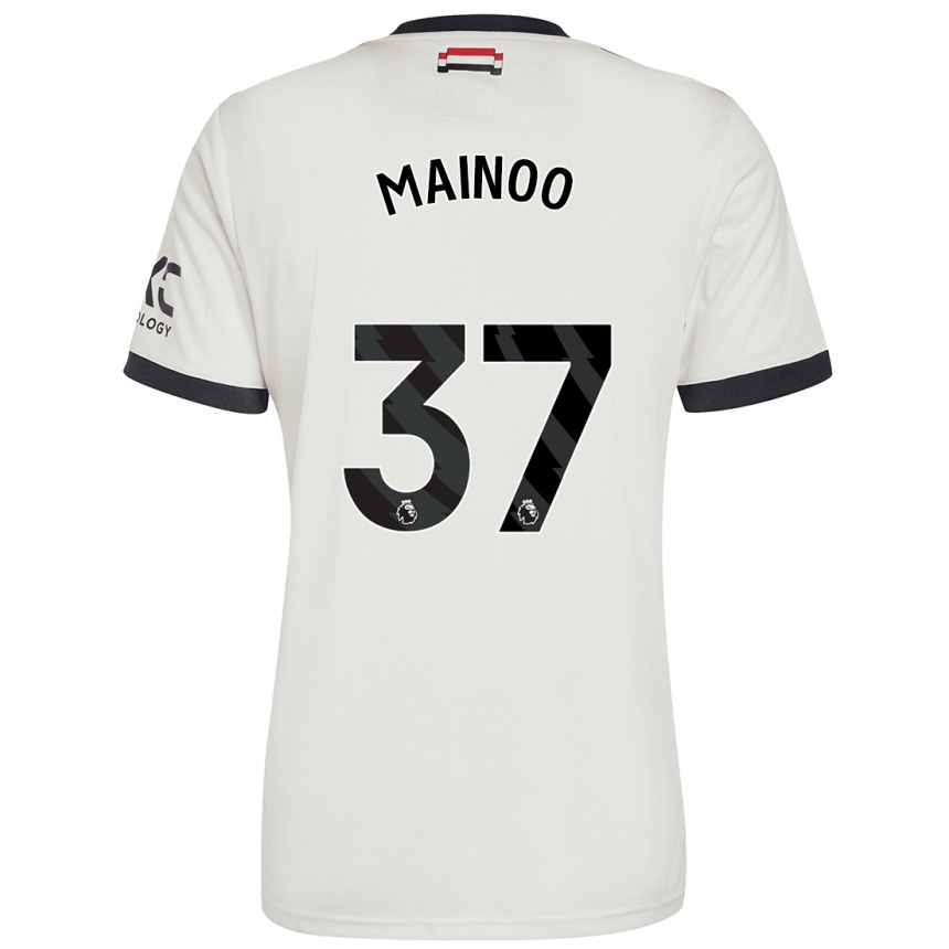 Men Football Kobbie Mainoo #37 Off White Third Jersey 2024/25 T-Shirt Australia