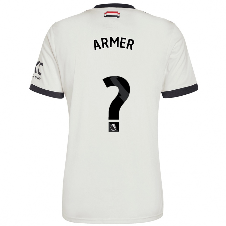 Men Football Daniel Armer #0 Off White Third Jersey 2024/25 T-Shirt Australia