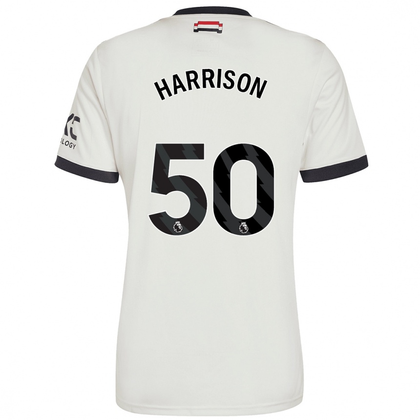 Men Football Elyh Harrison #50 Off White Third Jersey 2024/25 T-Shirt Australia