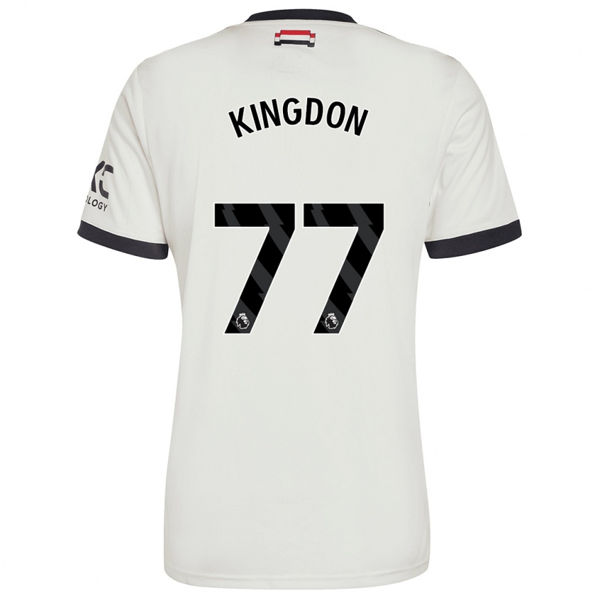 Men Football Jack Kingdon #77 Off White Third Jersey 2024/25 T-Shirt Australia