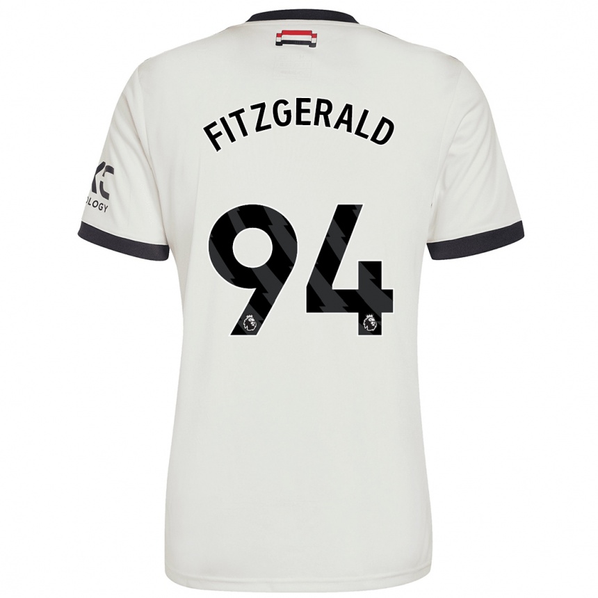 Men Football Jayce Fitzgerald #94 Off White Third Jersey 2024/25 T-Shirt Australia