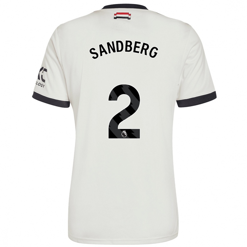 Men Football Anna Sandberg #2 Off White Third Jersey 2024/25 T-Shirt Australia