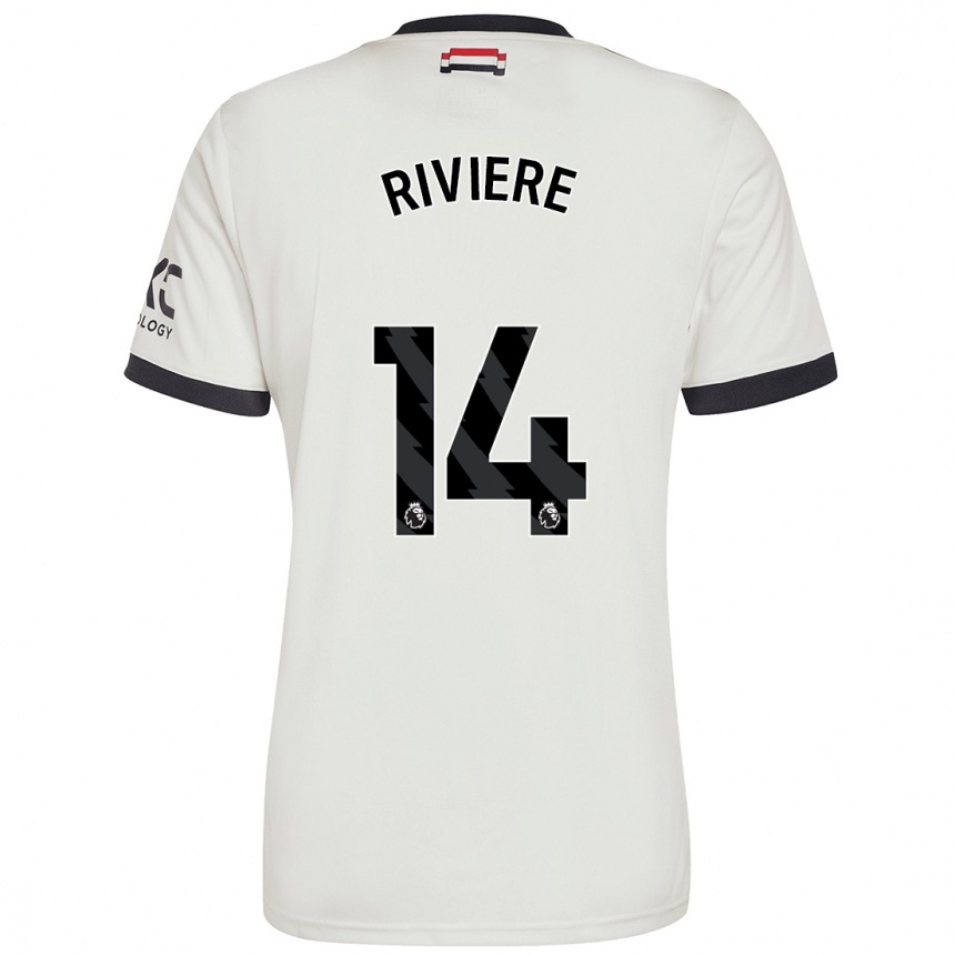 Men Football Jayde Riviere #14 Off White Third Jersey 2024/25 T-Shirt Australia