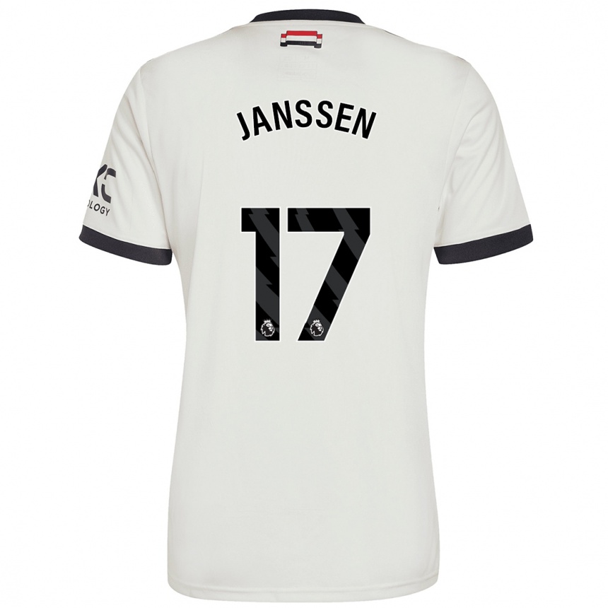 Men Football Dominique Janssen #17 Off White Third Jersey 2024/25 T-Shirt Australia