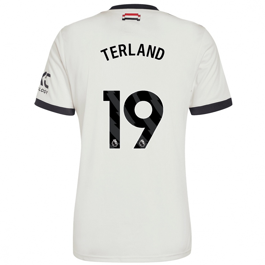 Men Football Elisabeth Terland #19 Off White Third Jersey 2024/25 T-Shirt Australia