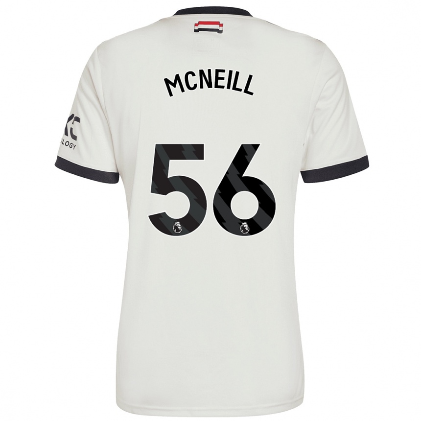 Men Football Charlie Mcneill #56 Off White Third Jersey 2024/25 T-Shirt Australia