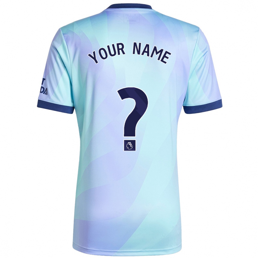 Men Football Your Name #0 Aqua Third Jersey 2024/25 T-Shirt Australia