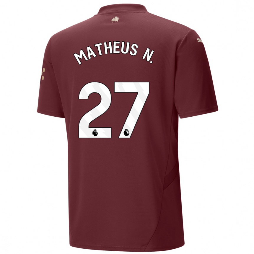 Men Football Matheus Nunes #27 Maroon Third Jersey 2024/25 T-Shirt Australia