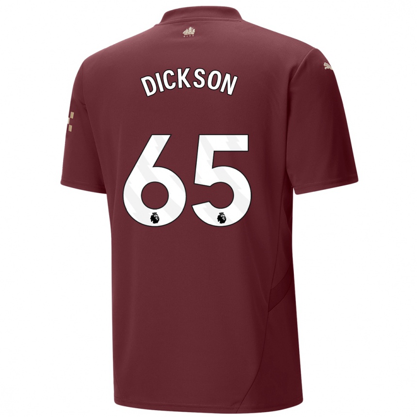 Men Football Will Dickson #65 Maroon Third Jersey 2024/25 T-Shirt Australia