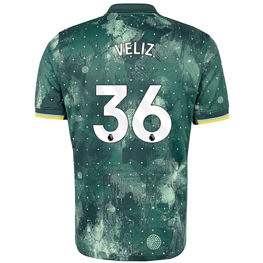 Men Football Alejo Véliz #36 Mint Green Third Jersey 2024/25 T-Shirt Australia