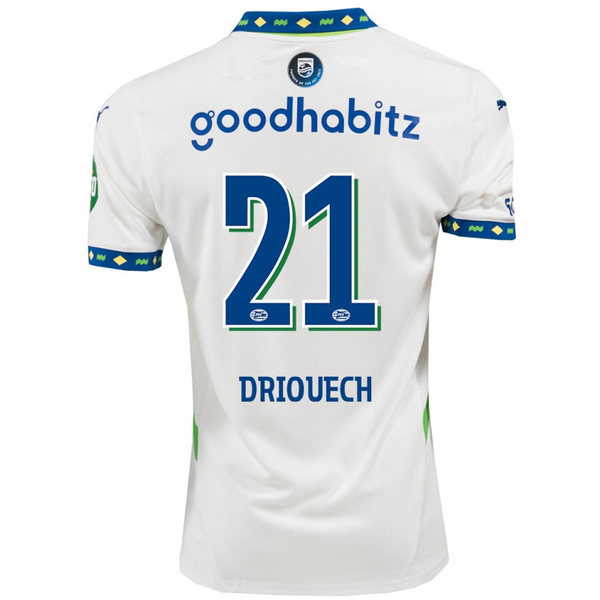 Men Football Couhaib Driouech #21 White Dark Blue Third Jersey 2024/25 T-Shirt Australia