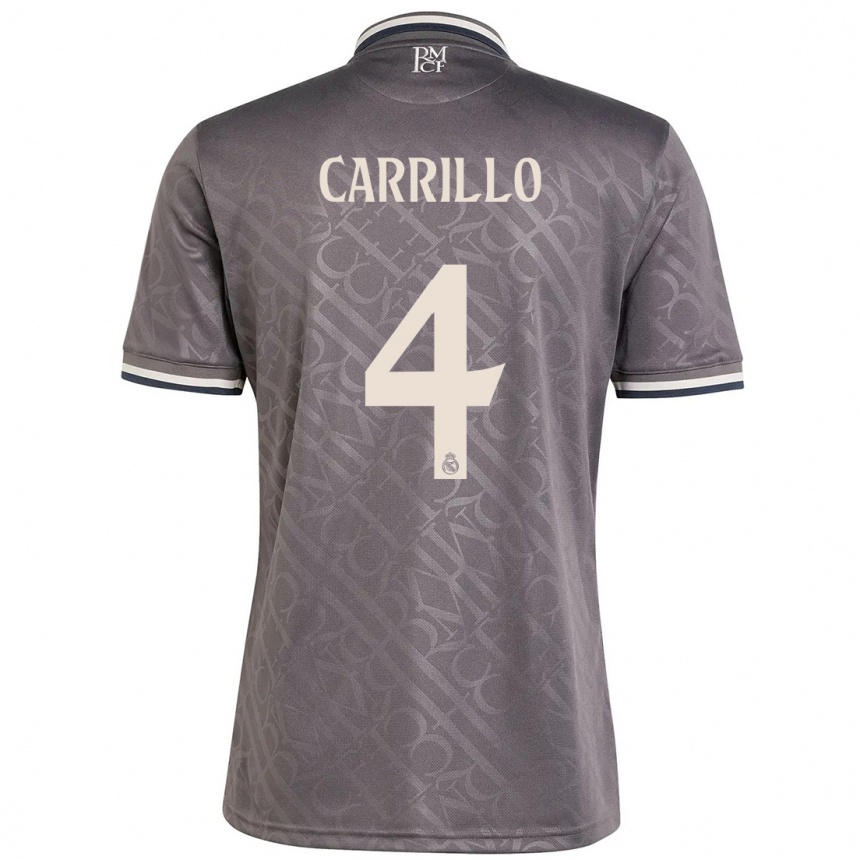 Men Football Álvaro Carrillo #4 Charcoal Third Jersey 2024/25 T-Shirt Australia