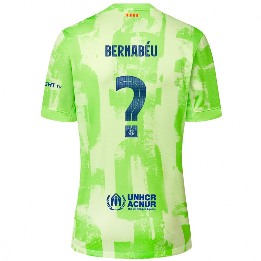 Men Football Pol Bernabéu #0 Lime Third Jersey 2024/25 T-Shirt Australia