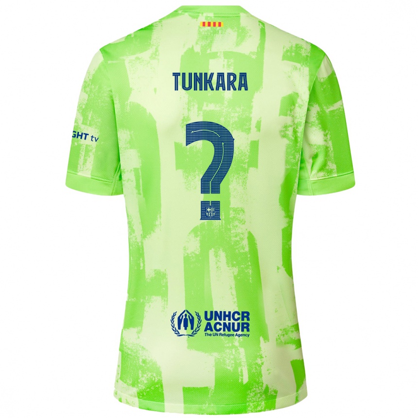 Men Football Ebrima Tunkara #0 Lime Third Jersey 2024/25 T-Shirt Australia