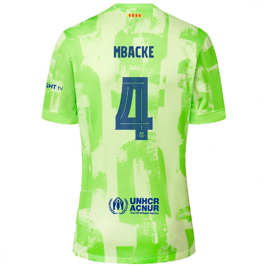 Men Football Mamadou Mbacke #4 Lime Third Jersey 2024/25 T-Shirt Australia