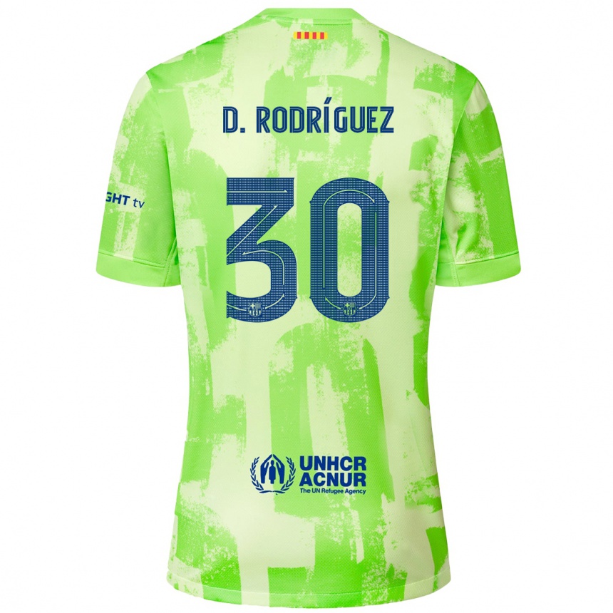 Men Football Dani Rodríguez #30 Lime Third Jersey 2024/25 T-Shirt Australia