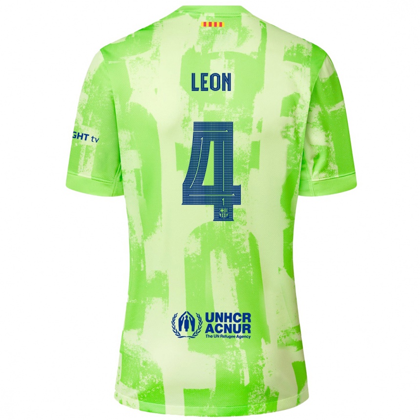 Men Football Maria Pilar Leon #4 Lime Third Jersey 2024/25 T-Shirt Australia