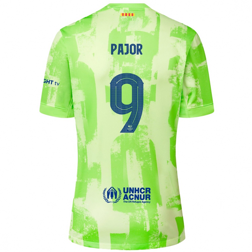 Men Football Ewa Pajor #9 Lime Third Jersey 2024/25 T-Shirt Australia