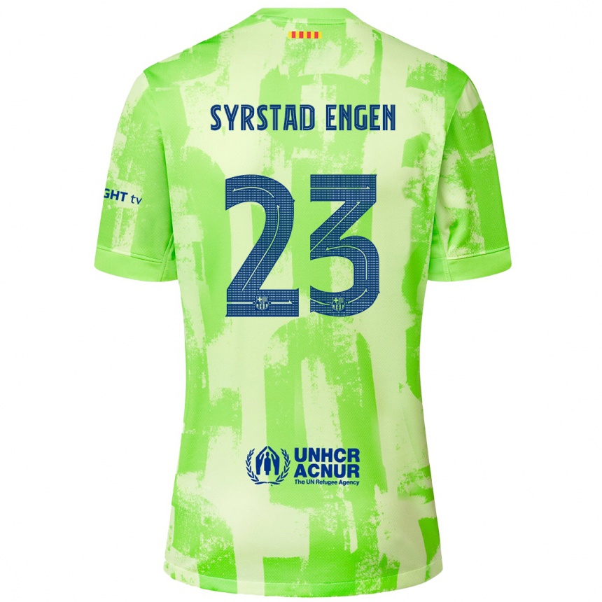 Men Football Ingrid Syrstad Engen #23 Lime Third Jersey 2024/25 T-Shirt Australia