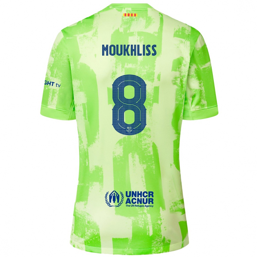 Men Football Moha Moukhliss #8 Lime Third Jersey 2024/25 T-Shirt Australia