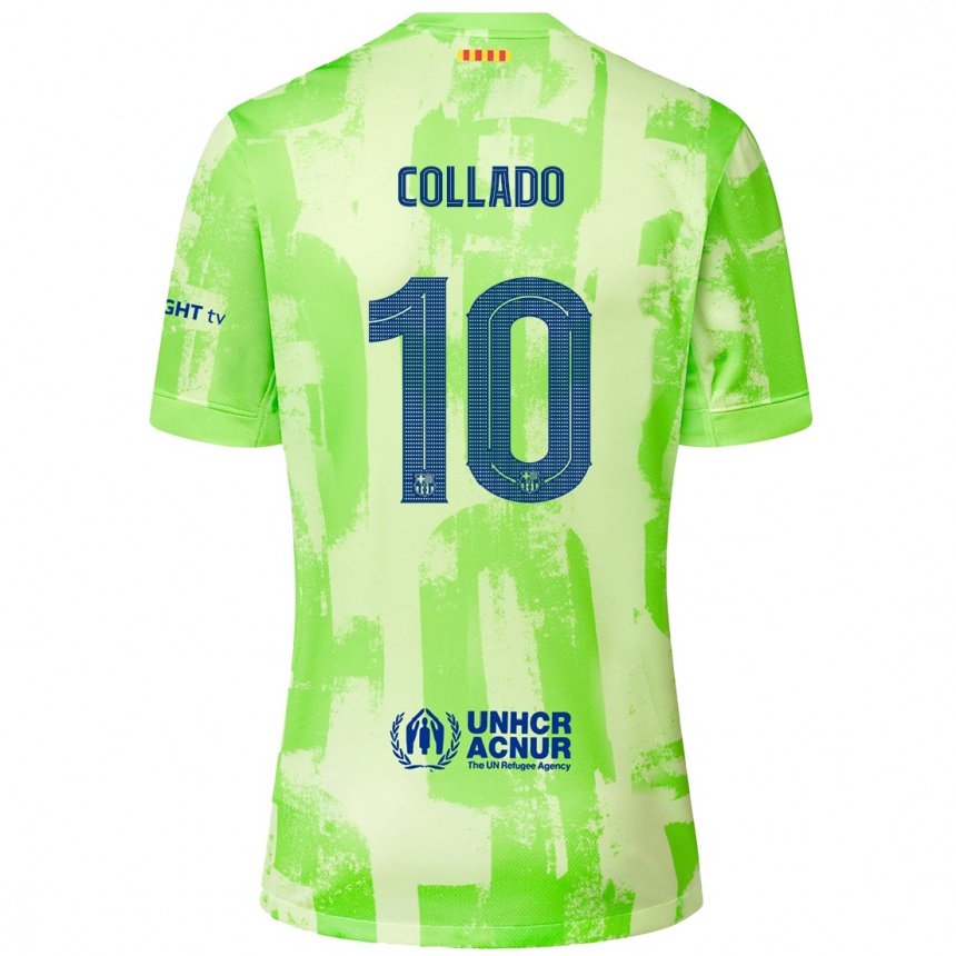 Men Football Alex Collado #10 Lime Third Jersey 2024/25 T-Shirt Australia