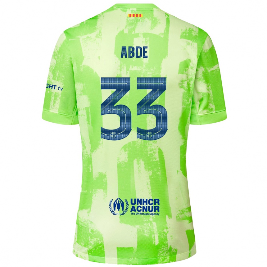 Men Football Ez Abde #33 Lime Third Jersey 2024/25 T-Shirt Australia