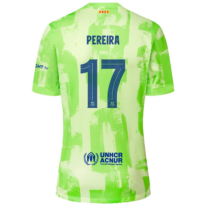 Men Football Andrea Pereira #17 Lime Third Jersey 2024/25 T-Shirt Australia