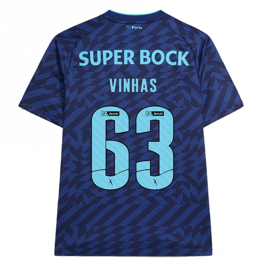 Men Football David Vinhas #63 Navy Blue Third Jersey 2024/25 T-Shirt Australia