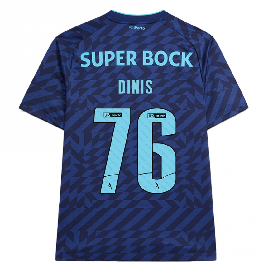 Men Football Dinis #76 Navy Blue Third Jersey 2024/25 T-Shirt Australia