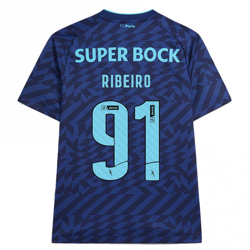 Men Football Gonçalo Ribeiro #91 Navy Blue Third Jersey 2024/25 T-Shirt Australia