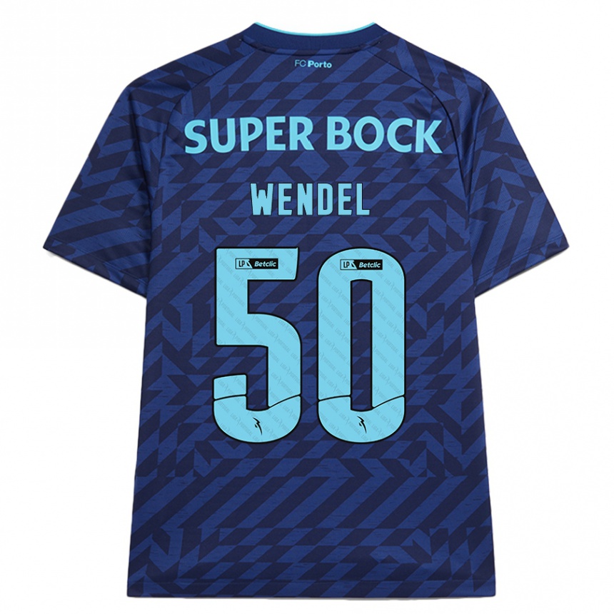 Men Football Wendel #50 Navy Blue Third Jersey 2024/25 T-Shirt Australia