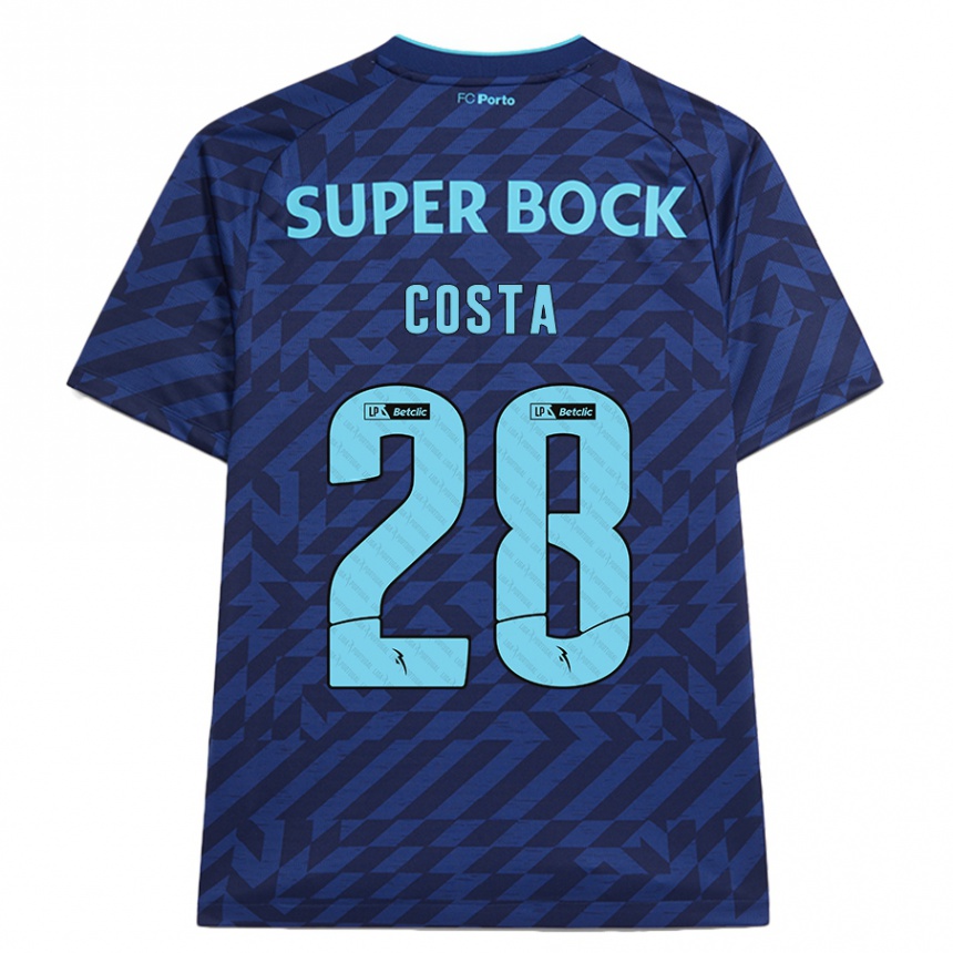 Men Football Bruno Costa #28 Navy Blue Third Jersey 2024/25 T-Shirt Australia