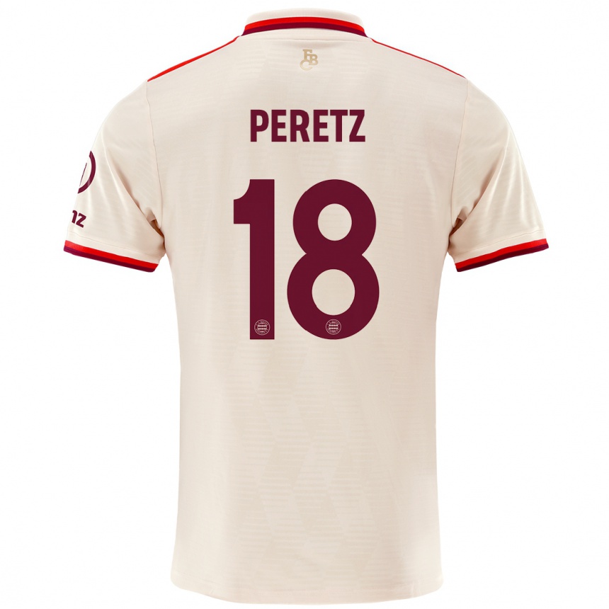 Men Football Daniel Peretz #18 Linen Third Jersey 2024/25 T-Shirt Australia