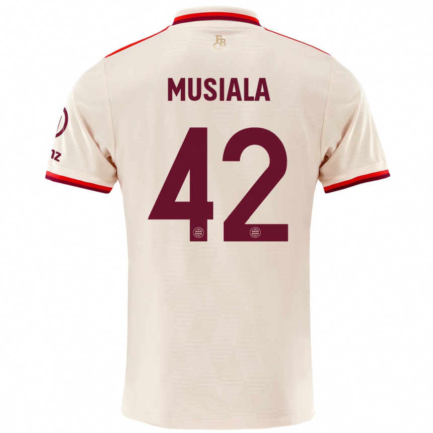 Men Football Jamal Musiala #42 Linen Third Jersey 2024/25 T-Shirt Australia