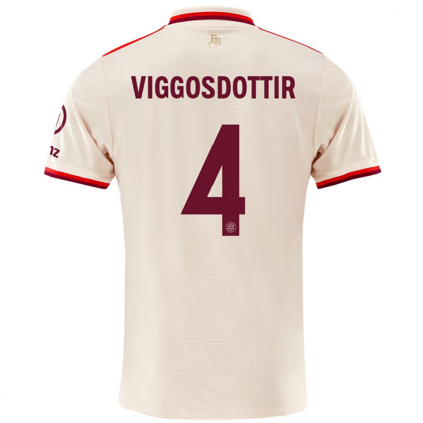 Men Football Glódís Perla Viggósdóttir #4 Linen Third Jersey 2024/25 T-Shirt Australia