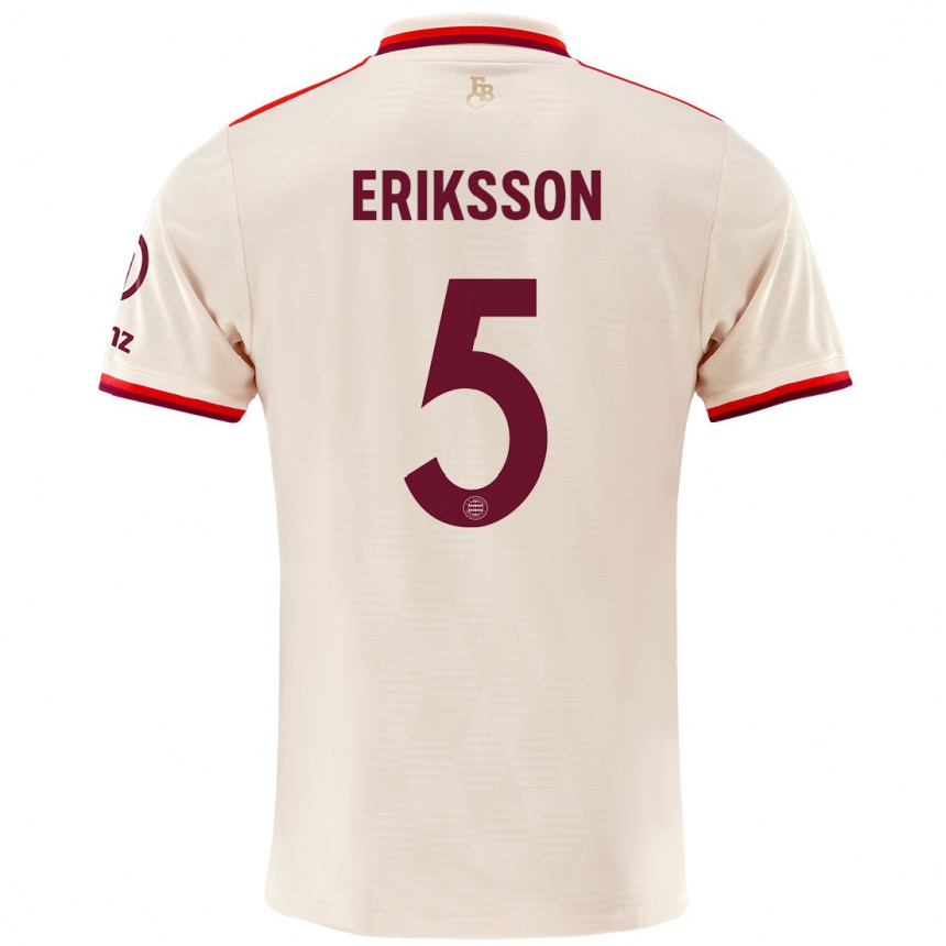 Men Football Magdalena Eriksson #5 Linen Third Jersey 2024/25 T-Shirt Australia