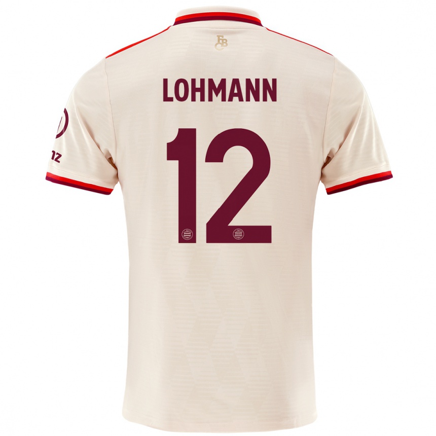 Men Football Sydney Lohmann #12 Linen Third Jersey 2024/25 T-Shirt Australia