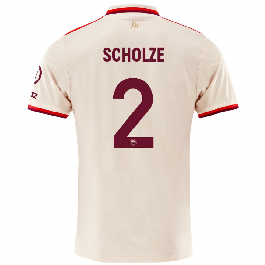 Men Football Max Scholze #2 Linen Third Jersey 2024/25 T-Shirt Australia