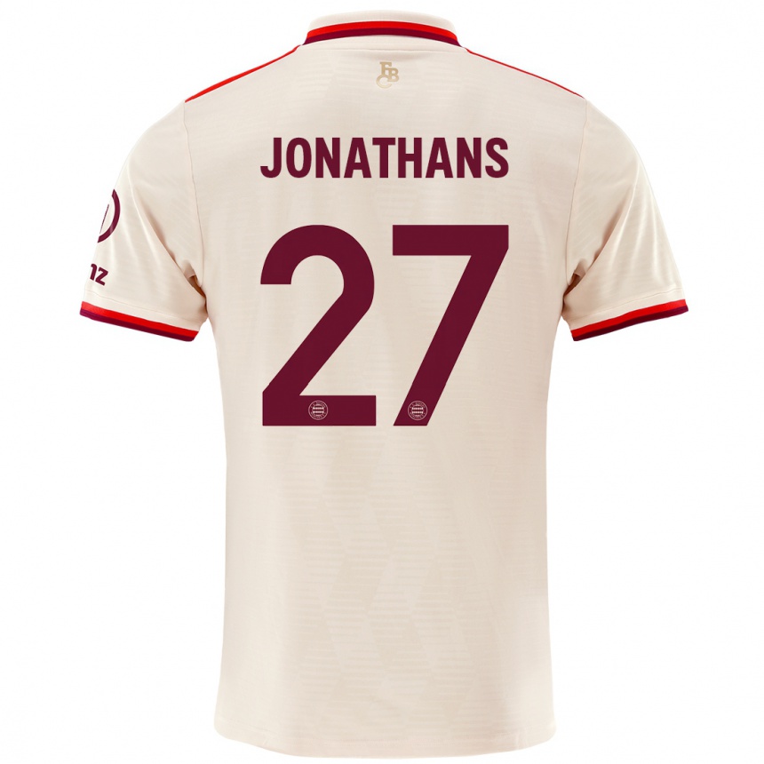 Men Football David Jonathans #27 Linen Third Jersey 2024/25 T-Shirt Australia