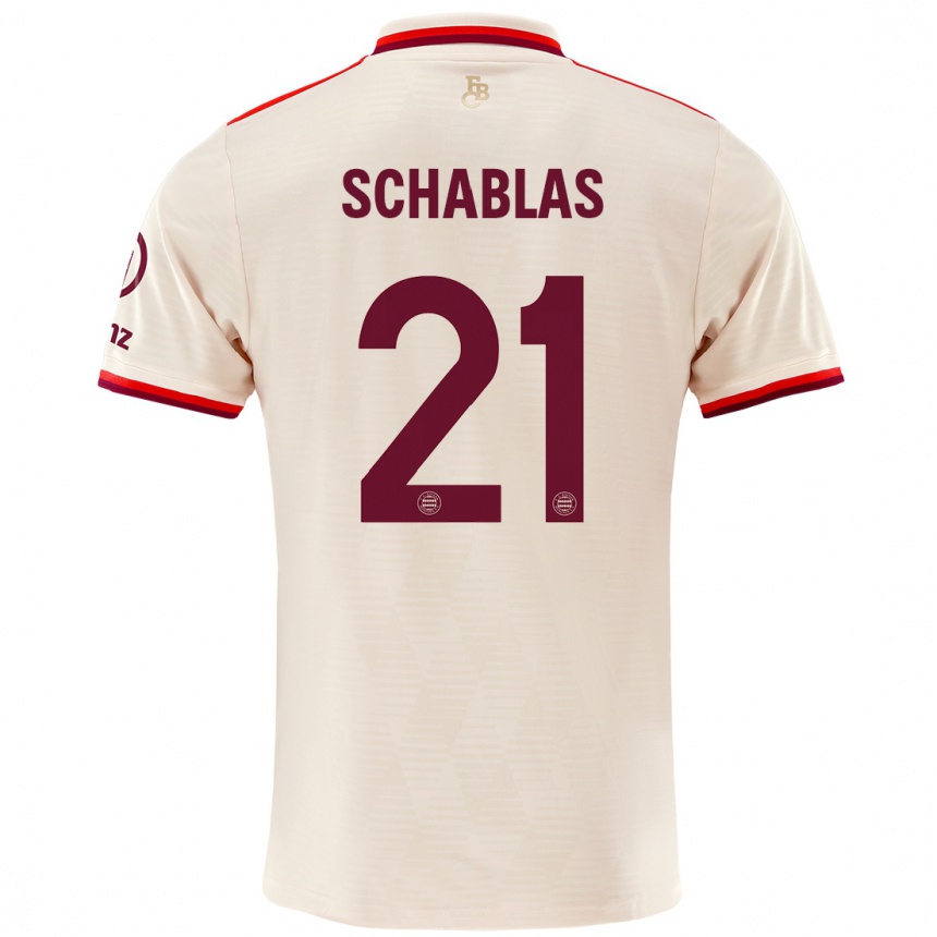 Men Football Matteo Schablas #21 Linen Third Jersey 2024/25 T-Shirt Australia