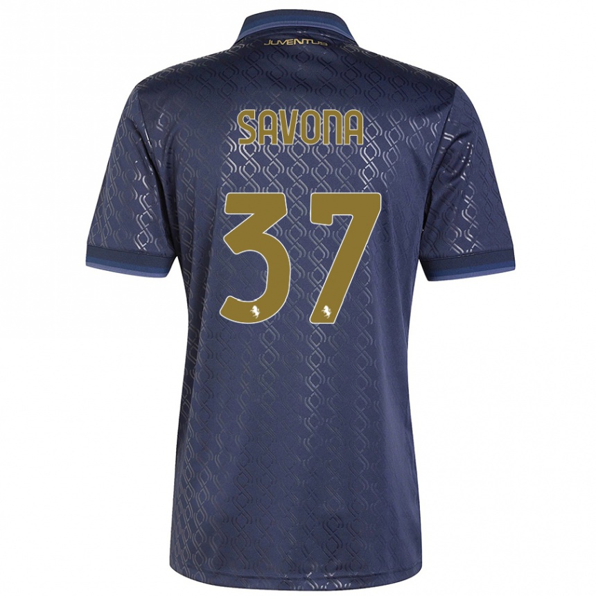 Men Football Nicolo Savona #37 Navy Blue Third Jersey 2024/25 T-Shirt Australia