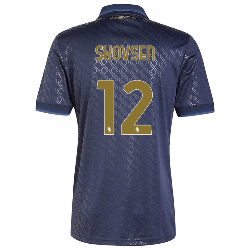 Men Football Matilde Lundorf Skovsen #12 Navy Blue Third Jersey 2024/25 T-Shirt Australia