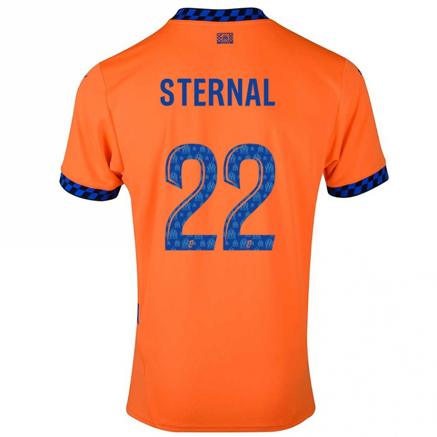 Men Football Enzo Sternal #22 Orange Dark Blue Third Jersey 2024/25 T-Shirt Australia