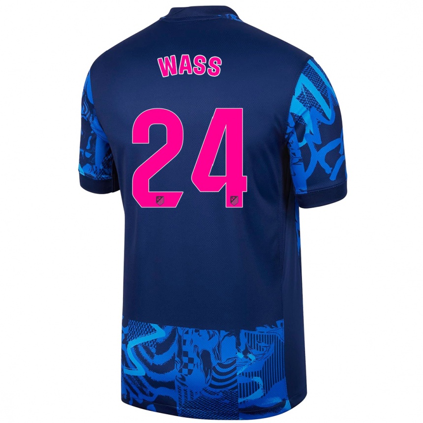 Men Football Daniel Wass #24 Royal Blue Third Jersey 2024/25 T-Shirt Australia