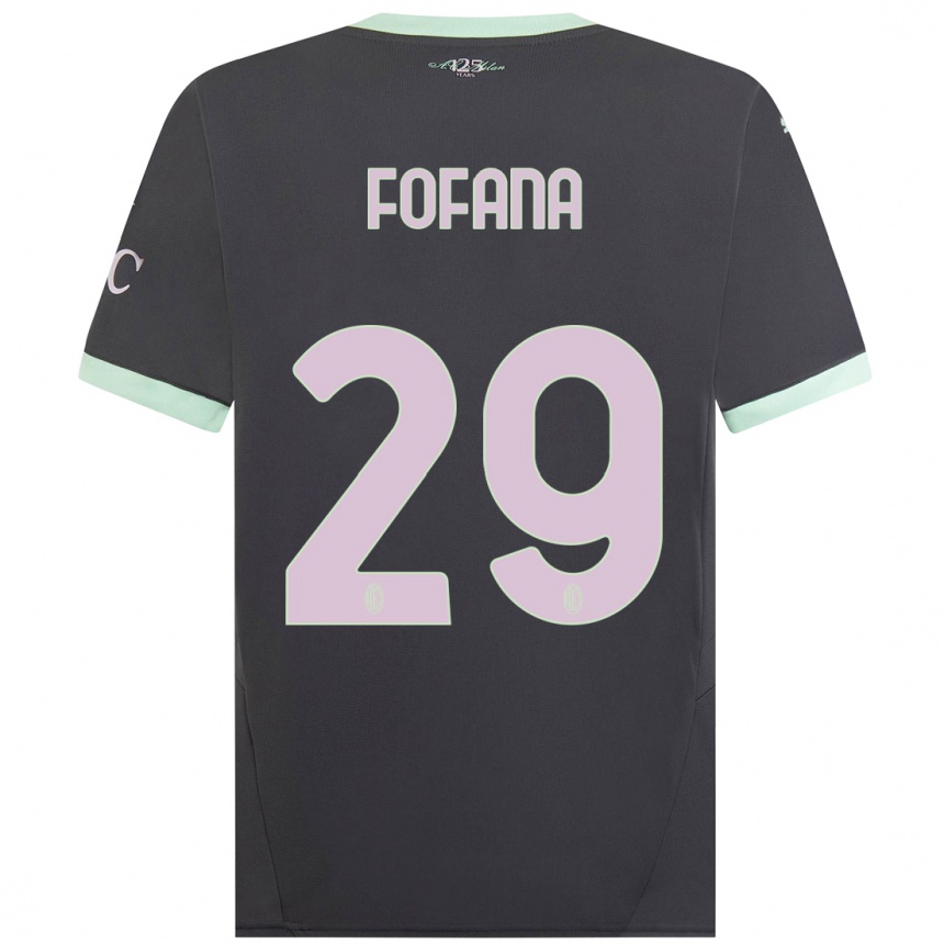 Men Football Youssouf Fofana #29 Grey Third Jersey 2024/25 T-Shirt Australia