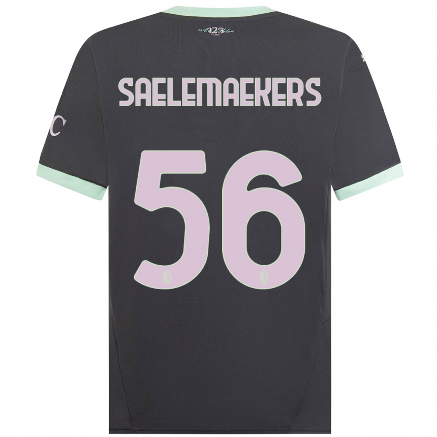 Men Football Alexis Saelemaekers #56 Grey Third Jersey 2024/25 T-Shirt Australia