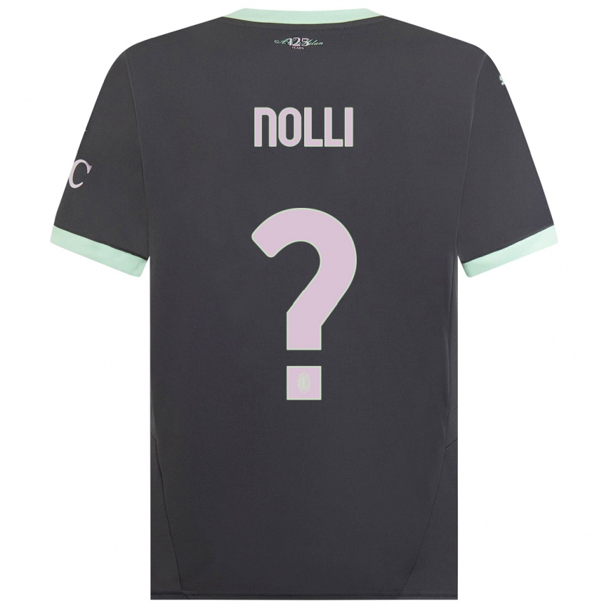 Men Football Luca Nolli #0 Grey Third Jersey 2024/25 T-Shirt Australia