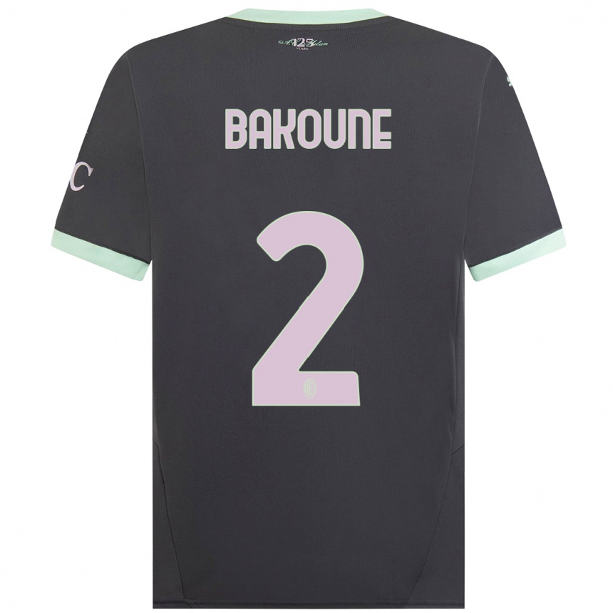 Men Football Adam Bakoune #2 Grey Third Jersey 2024/25 T-Shirt Australia