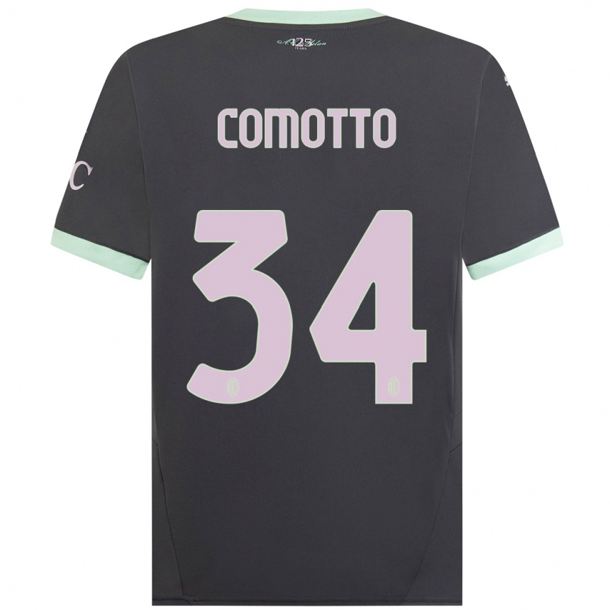 Men Football Christian Comotto #34 Grey Third Jersey 2024/25 T-Shirt Australia