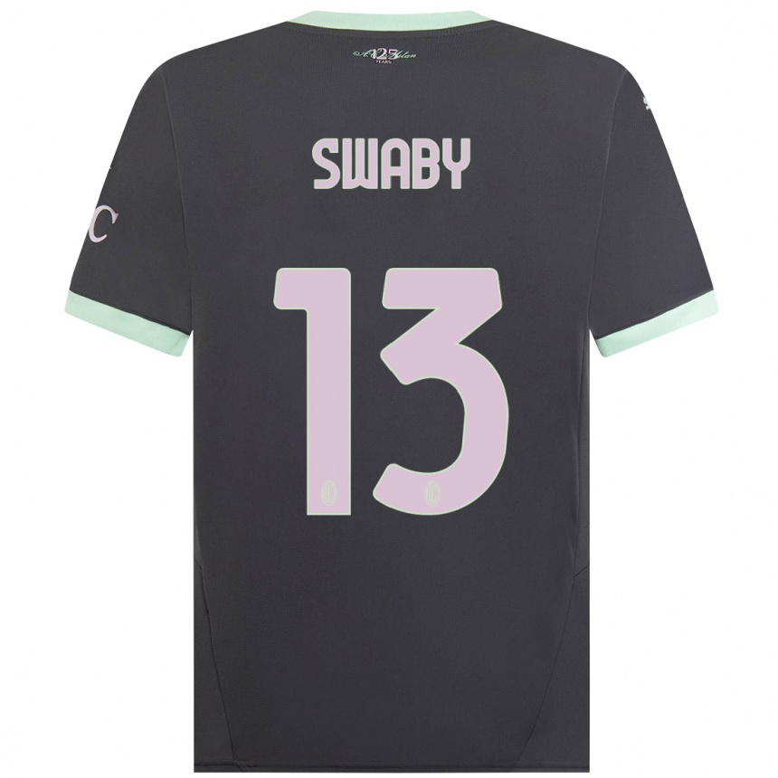 Men Football Allyson Swaby #13 Grey Third Jersey 2024/25 T-Shirt Australia